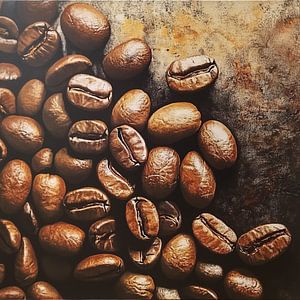 Nahaufnahme von Kaffeebohnen