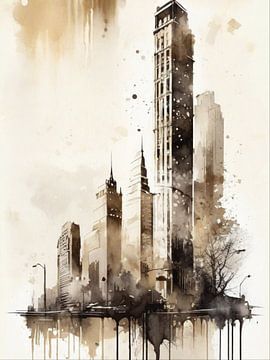 Aquarelles urbaines sur ArtDesign by KBK