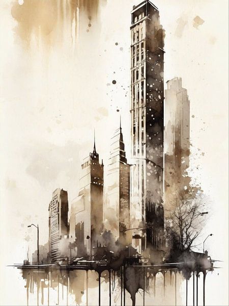 Aquarelles urbaines par ArtDesign by KBK