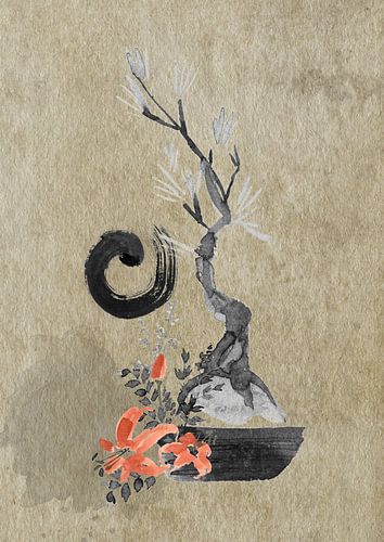 Bonsai mit Enso