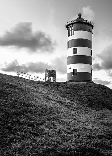 Vuurtoren van Pilsum in Zwart Wit