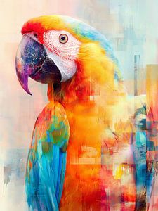 Papagei im Rausch der Farben