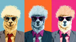 Warhol: Alpaca's met Attitude van ByNoukk