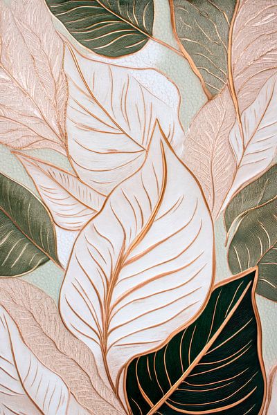 Bladeren patroon van Poster Art Shop