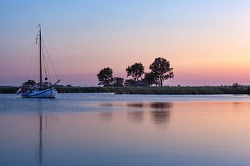 Sonnenuntergang in Friesland von Thijs Friederich