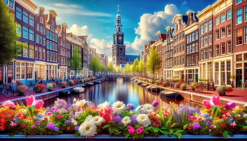 Bloemgracht Jordaan Westerkerk Amsterdam par Hendrik-Jan Kornelis