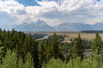 Grand Teton National Park, USA, Snake River overlook van Jeroen van Deel