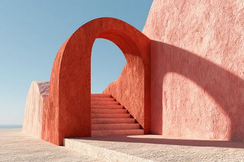 poort met trap minimalistische kunst