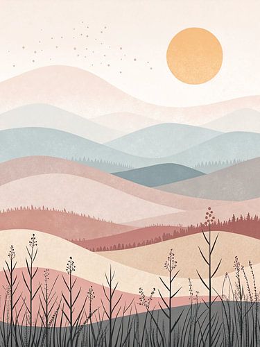 Serene pastel heuvels