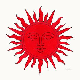 The Sun That Sees – Vintage Solar Engraving – Silk Cream by Piret Victoria Ribas Art & Photography