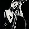 Celliste en noir et blanc sur Lauren Wilde