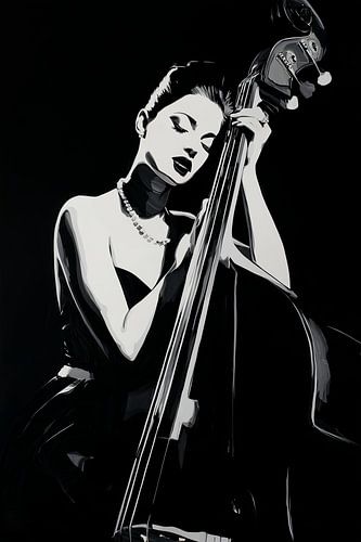 Celliste in Zwart Wit