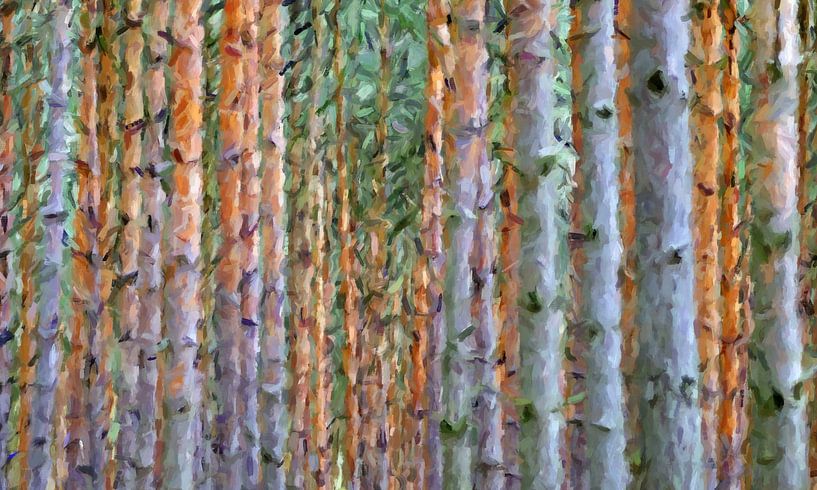 bomen abstract van Marion Tenbergen
