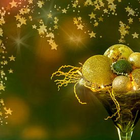 Weihnachtsstilleben in Grün. von Alie Ekkelenkamp