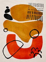 Organische abstracte kunst - aardse tinten