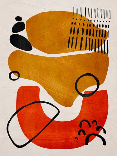 Organic abstract art - earthy tones