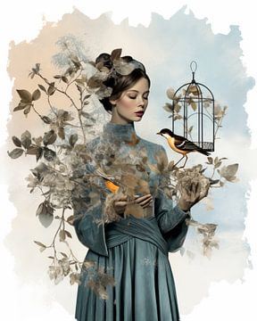 The girl with the birds by Carla Van Iersel