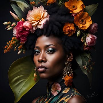 Beauté Epanouie : femme africaine sur Mellow Art