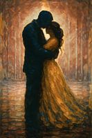 Umarmung im Herbstlicht