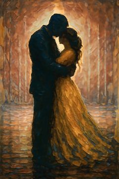 Embrasser dans la lumière de l'automne