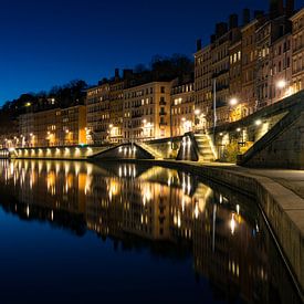 Saône by night by Steven Groothuismink