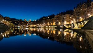 Saône by night sur Steven Groothuismink