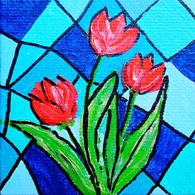 Red Tulips by Angelique van 't Riet