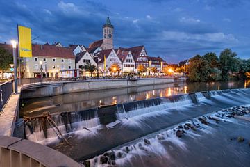 Dämmerungsaufnahme Stadtbalkon Nürtingen von Christoph Hermann