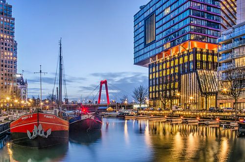 Rotterdam in rood en blauw