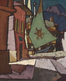 At the port of Malcesine, Anton Kerschbaumer