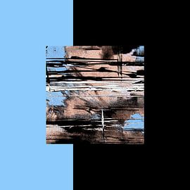 Abstrakte Farbfelder / Hellblau Quadrat von Kerstin Franz