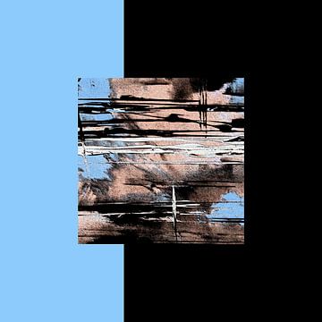 Abstracte kleurvelden / Lichtblauw vierkant van Kerstin Franz