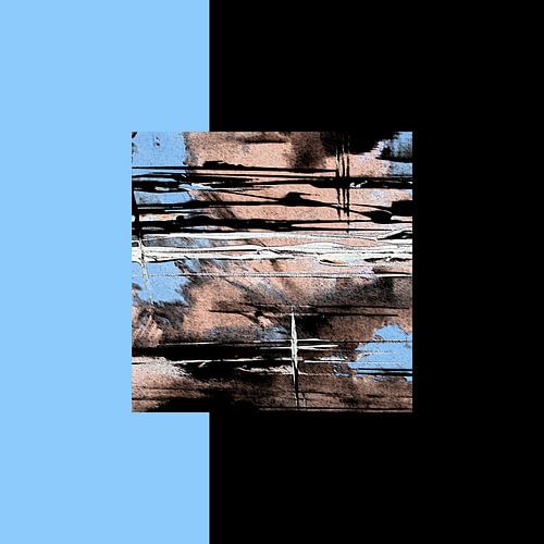 Abstracte kleurvelden / Lichtblauw vierkant