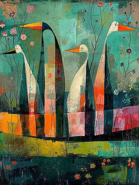 Art de l'oiseau par Peinture Abstraite