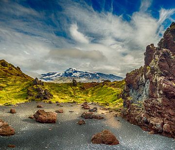 Magische Aussicht auf den Snæfellsjökull von Jack Soffers