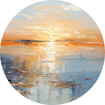 Weerspiegelde Zonsondergang | Abstracte Zonsondergang van De Mooiste Kunst