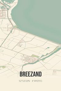 Alte Karte von Breezand (Nordholland) von Rezona