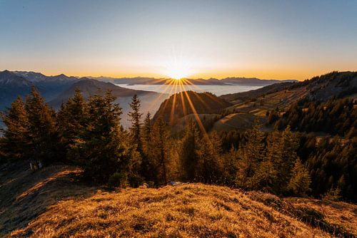 Zonsondergang over de Allgäuer Alpen