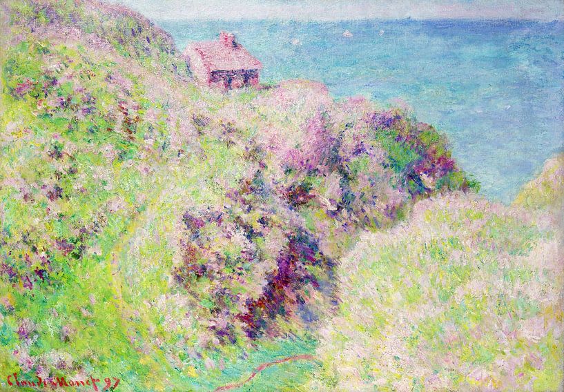 Claude Monet,Customs house in Varengeville by finemasterpiece