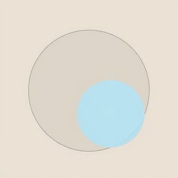 Abstract minimalisme cirkel pasteltint van J.a Dijkstra