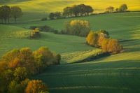 The beautiful hills in the south of Limburg with the first light after sunrise.