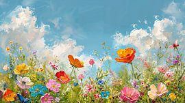 Bunte Blumenwiese von Heike Hultsch