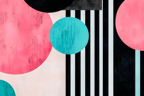 Geometrische vormen in pastelkleuren