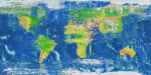 Wereldkaart waterspiegel