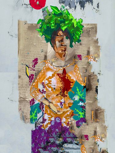 The woman with the hair of green leaves