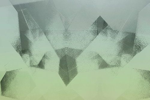 Modern geometric abstraction in green