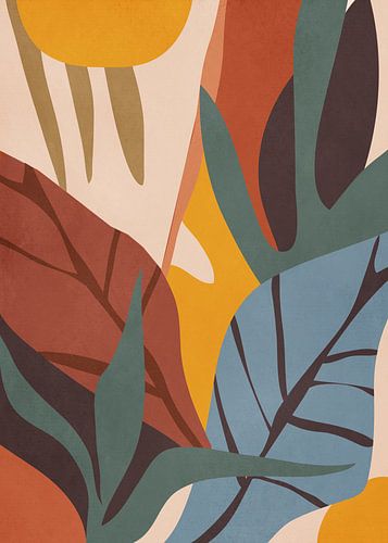 Vibrierende Blatt Tapisserie