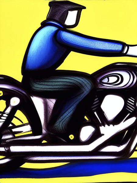 Motorradfahrer von Renato Daub