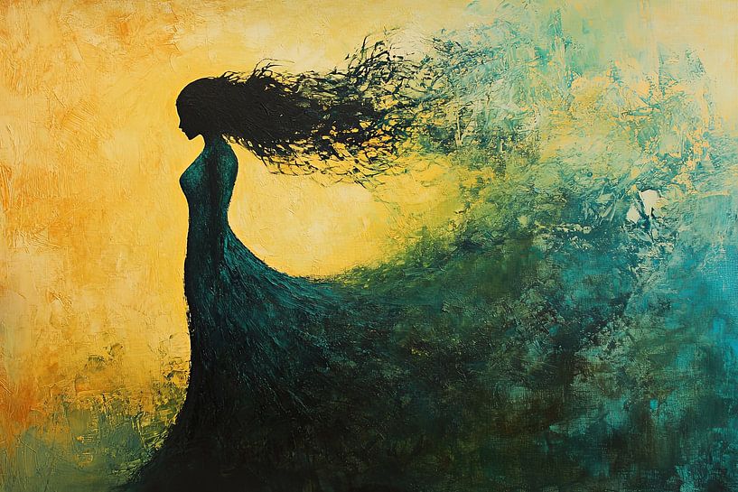 spiritual painting with trees by Egon Zitter
