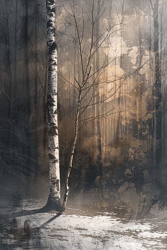 Birch Glow: The Warmth of Natural Serenity